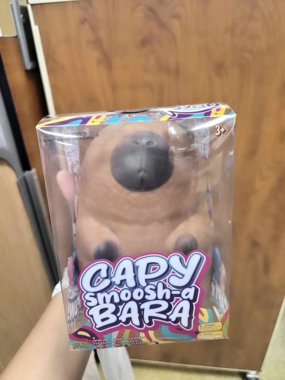 Capy Smoosh-a-Bara Brown Multicolor Plush Toy
